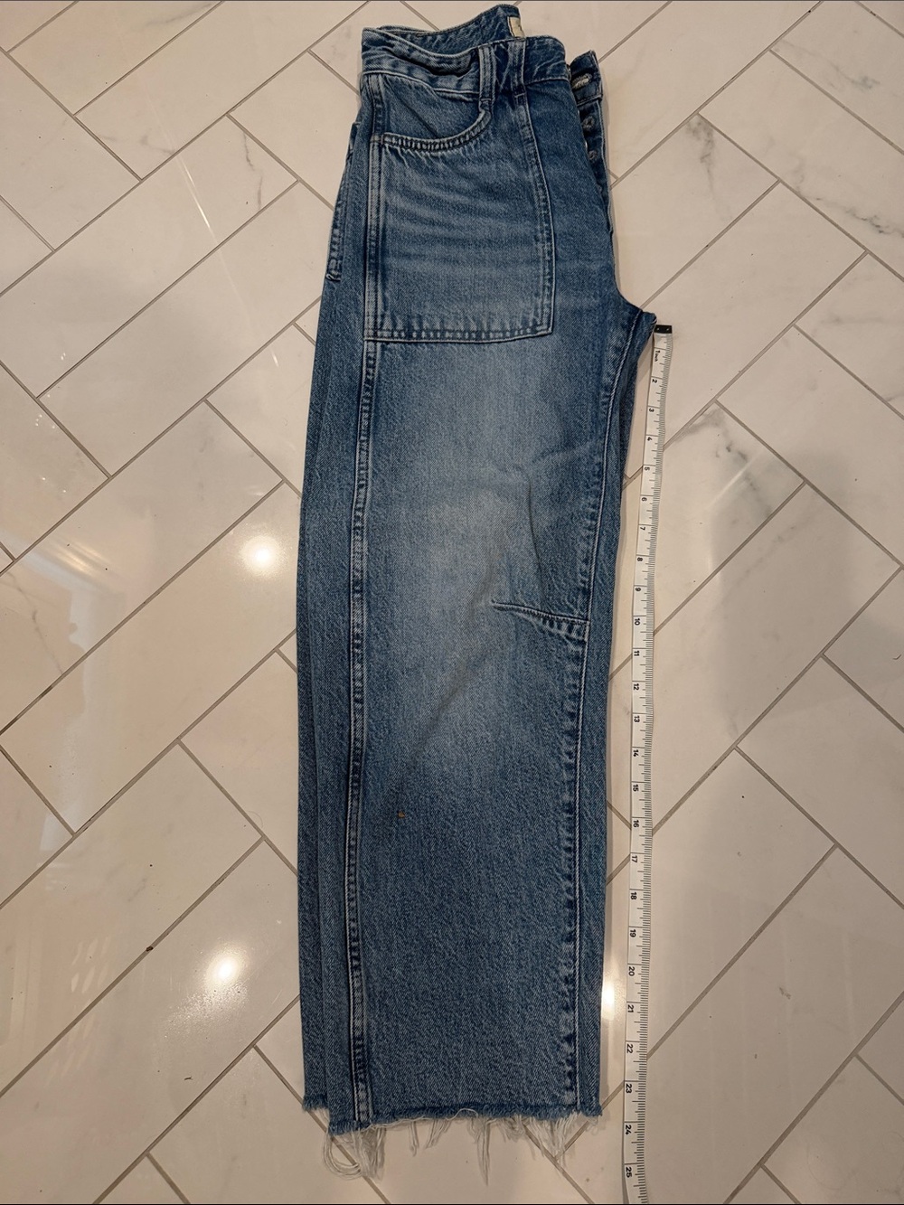 MADEWELL utility Barrel Darted Women's High-Rise Straight Jeans size 24 - Picture 2 of 2